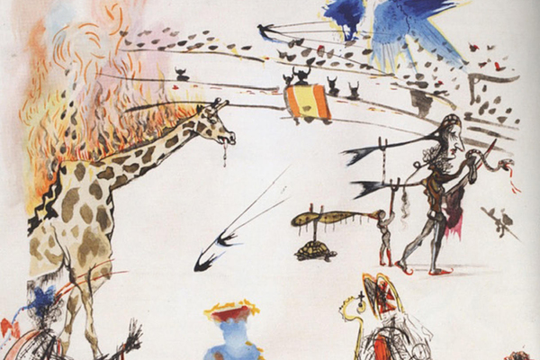 Фрагмент гравюры «Горящий жираф»