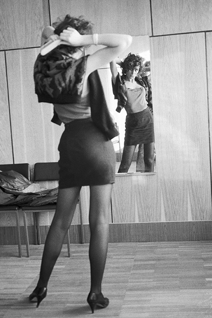 Одна из участниц первого конкурса красоты «Московская красавица — 88», Москва, 1988 