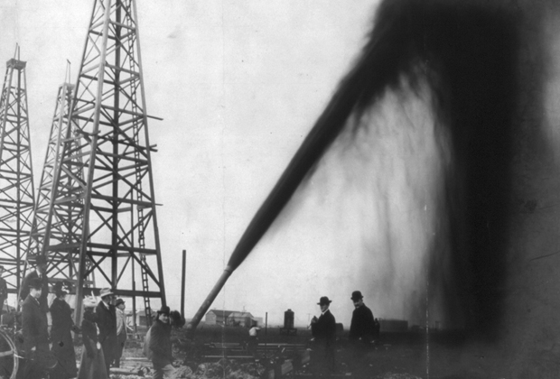 Добыча нефти в Порт-Артуре, штат Техас, 1901 год
