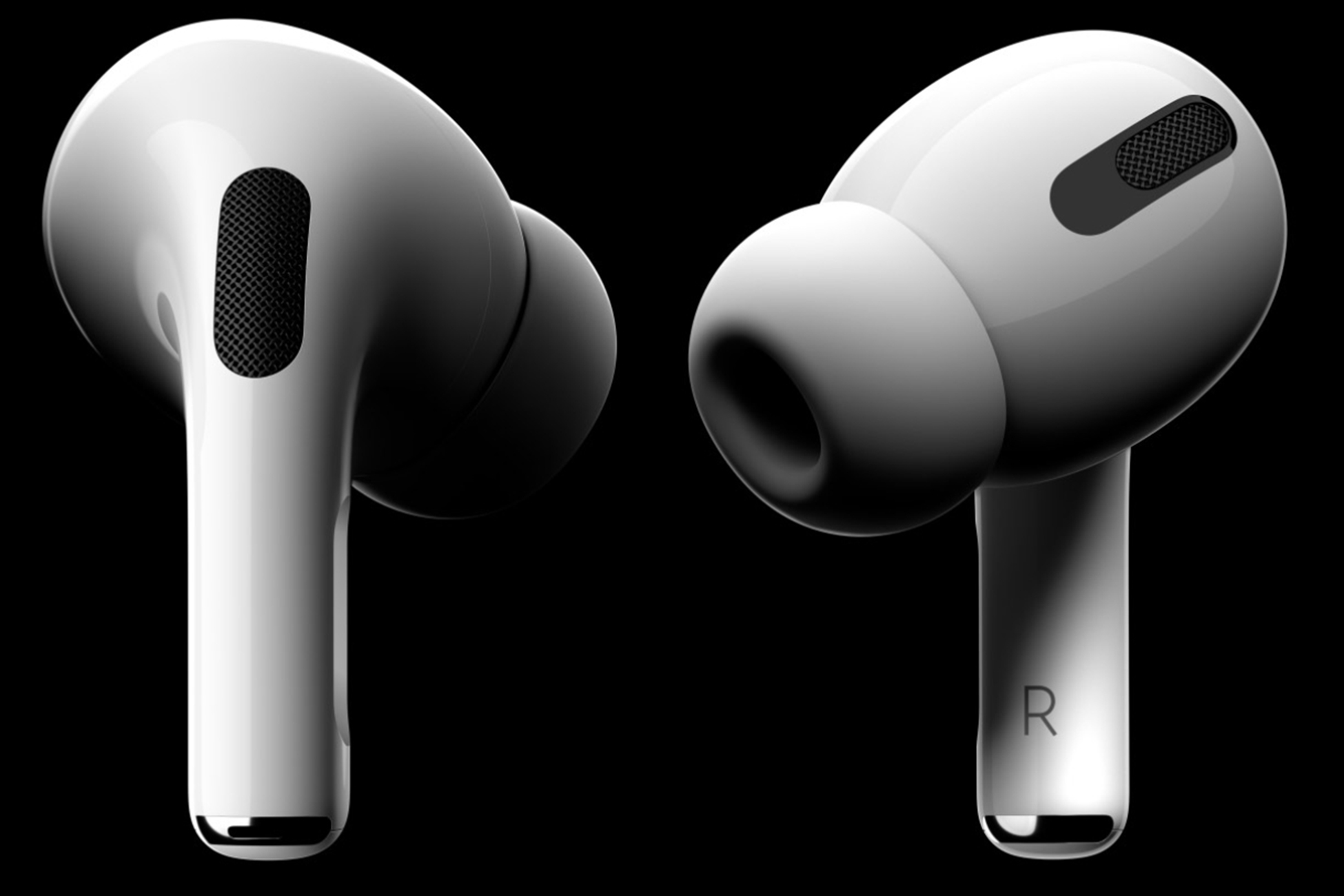 Airpods pro на черном фоне