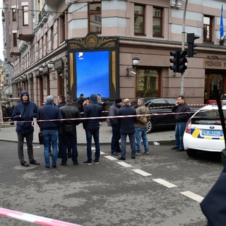 Место убийства экс-депутата Госдумы Вороненкова в Киеве