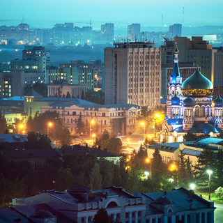 Вид города Омск