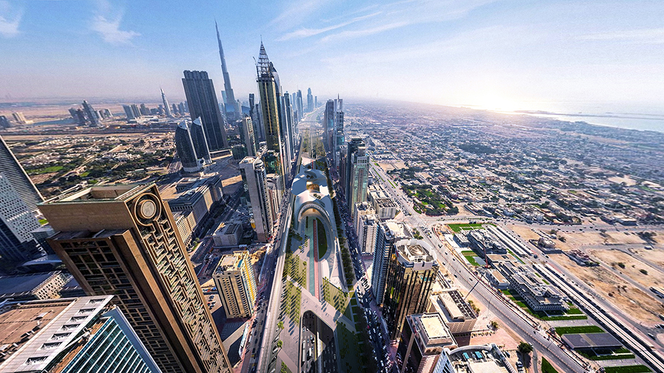 Последняя в списке лучших — концепция развития территории вдоль шоссе шейха Заида в Дубае. Город за последние десятилетия стал центром инновационного строительства и от этого слегка пострадал. Теперь задача архитекторов — «очеловечить» бетонные джунгли. На линии протяженностью около километра вдоль трассы собираются высадить деревья, создать пешеходные пространства. Приз, который дали авторам концепции из бюро Verform, называется WAFX — его вручают за решение важнейших архитектурных задач будущего.