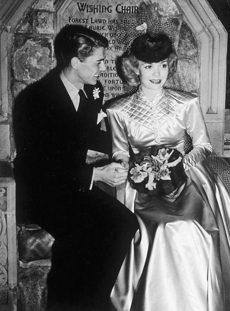 Рональд Рейган с первой женой, актрисой Джейн Уайман, 1940 год