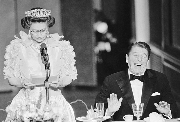 Рональд Рейган и королева Великобритании Елизавета II, 1983 год