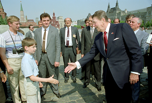 Рейган на Красной площади в Москве, 1988 год