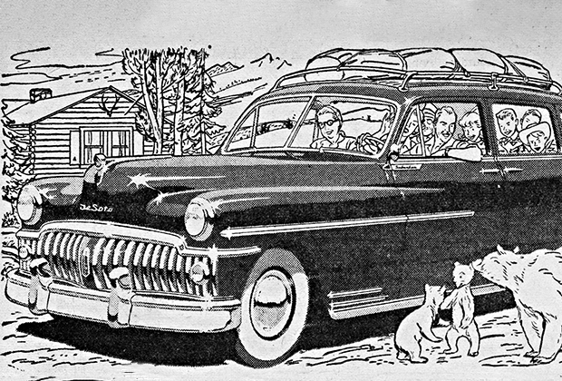 Реклама автомобиля DeSoto Suburban (1950)