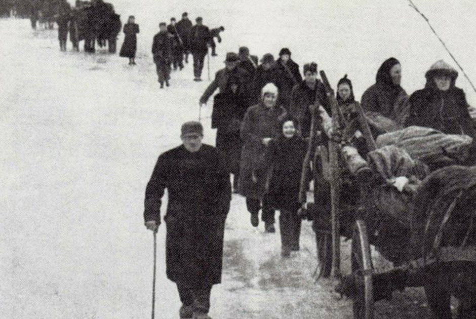 Зима 1945 года. Немецкие беженцы в Восточной Пруссии