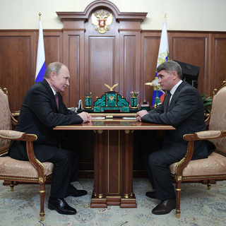 Владимир Путин и Олег Николаев