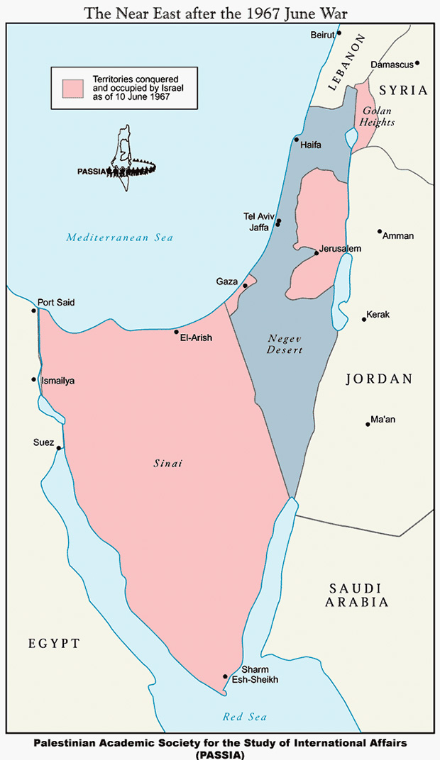 Границы на Ближнем Востоке после Шестидневной войны
