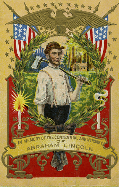 Открытка по поводу дня рождения Авраама Линкольна, 1909 год