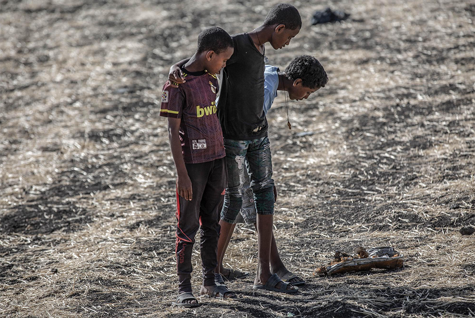 Еще одна работа из серии снимков, сделанных на месте крушения Boeing 737 в Эфиопии. Авиакатастрофа произошла 10 марта 2019 года, погибли все находившиеся на борту. 14 ноября, через восемь месяцев после трагедии, неопознанные останки жертв катастрофы были погребены. 
Номинация — «История года».