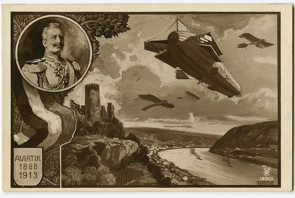 Австро-венгерская открытка 1913 года, посвященная 25-летию авиации 
