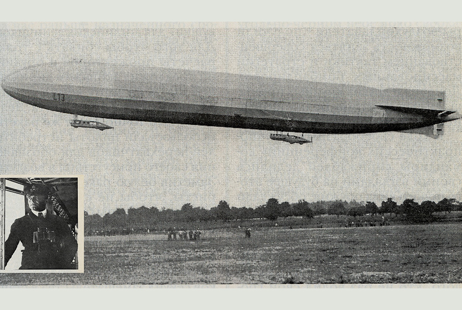 Цеппелин L-13 Генриха Мати во время налетов на Британию 