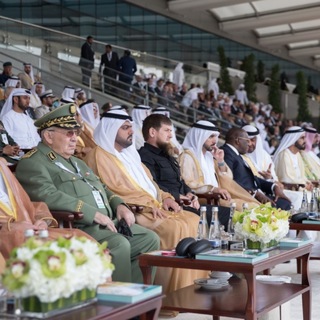 Рамзан Кадыров на оборонной выставке в ОАЭ, февраль 2019 года