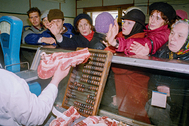 Очередь за мясом в Москве, 1991