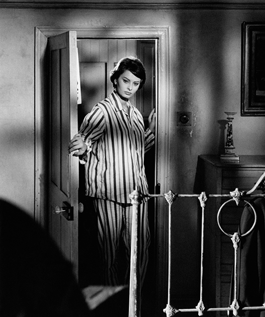 Софи Лорен в мужской пижаме в фильме «Ключ», 1958 год
