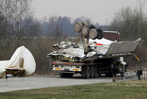 Обломки польского Ту-154М в Смоленске