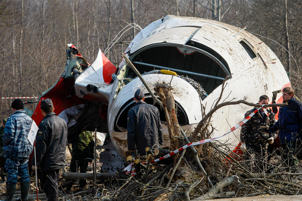 Место крушения польского Ту-154М в Смоленске