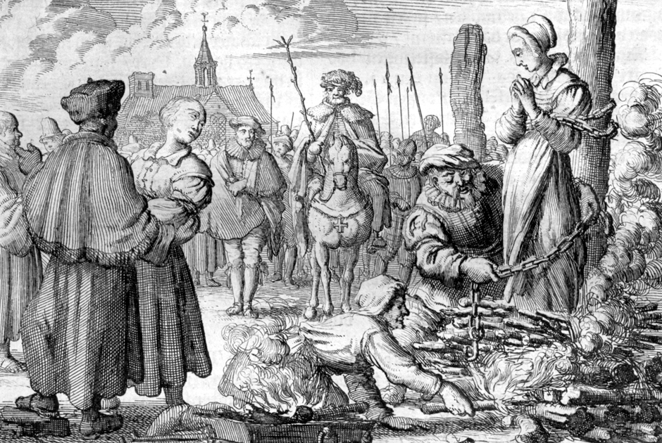 Сожжение ведьмы в Голландии в 1544 году