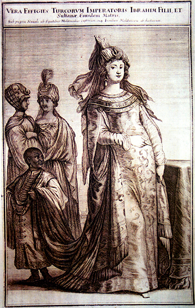 Кесем-султан, жена Ахмеда I, с придворными слугами
