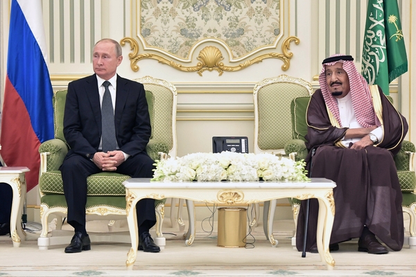 Владимир Путин и Сальман бен Абдель Азиз аль Сауд
