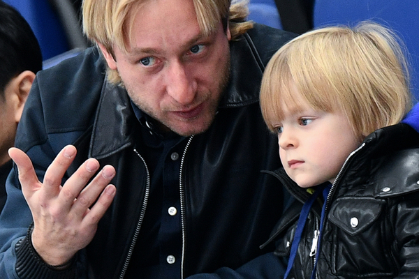 Евгений Плющенко с сыном Александром