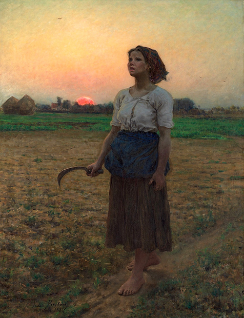 Картина «Песня жаворонка» кисти Жюля Бретона, 1884 год