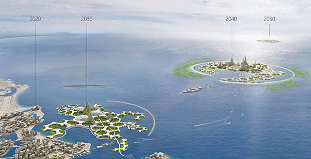 Со временем систейдеры становятся все более автономными и уходят дальше в океан, сказано в концепции развития плавучего города компании Blue21