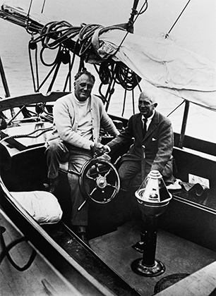 Президент Рузвельт и дипломат Норман Дэвис на судне Amberjack, 1933 год