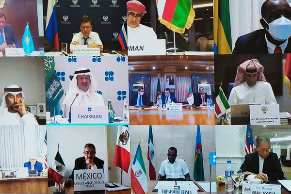 Встреча министров стран ОПЕК+ в формате видеосвязи в июне