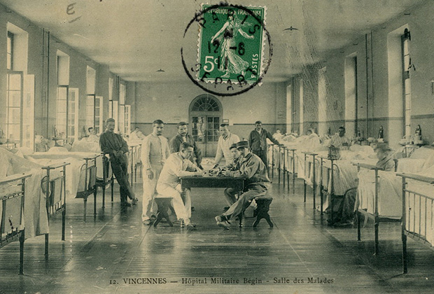 Первые дни войны, 1914 год. Французский госпиталь выглядит парадно