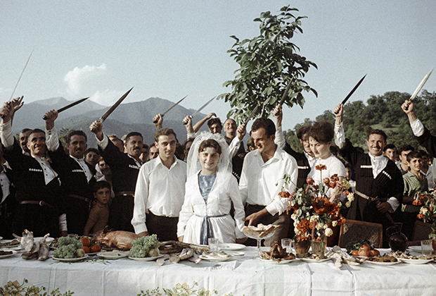 Свадьба в грузинском селе Ахалсопели, 1968 год