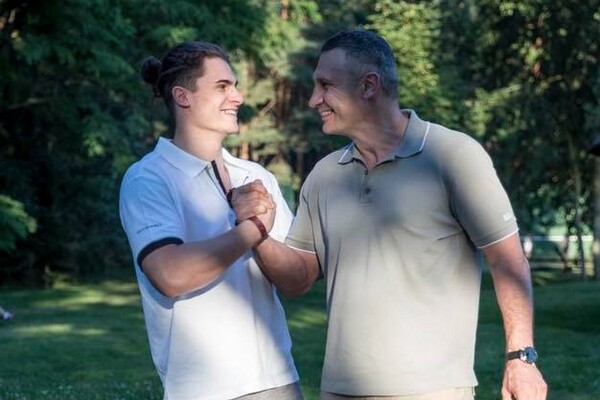 Виталий Кличко со своим сыном Егором