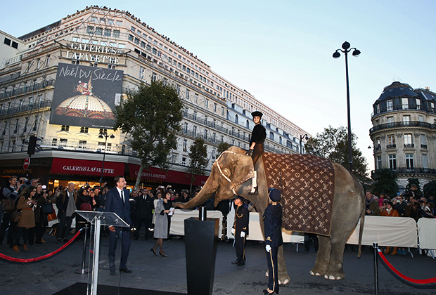 Универмаг Galeries Lafayette в рождественском декоре, Париж, 2012 год