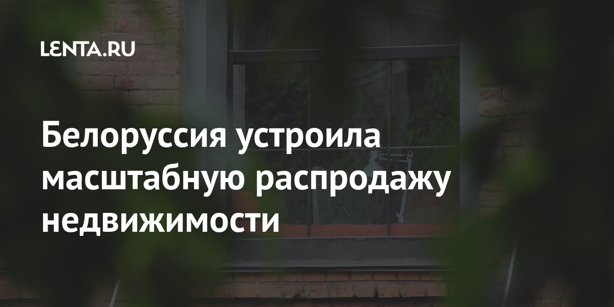Белоруссия устроила масштабную распродажу недвижимости: Дом: Среда ...