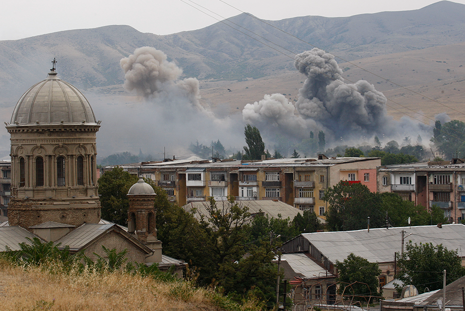 Гори (Грузия) после российской бомбардировки, 9 августа
