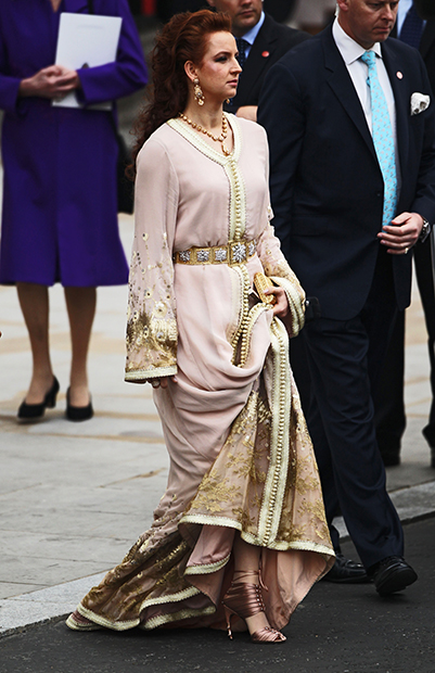 Принцесса Лалла Сальма в Вестминстерском аббатстве, Лондон, после свадьбы герцогов Кембриджских принца Уильяма и Кейт Миддлтон
