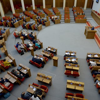 Зал заседаний белорусского парламента в Минске
