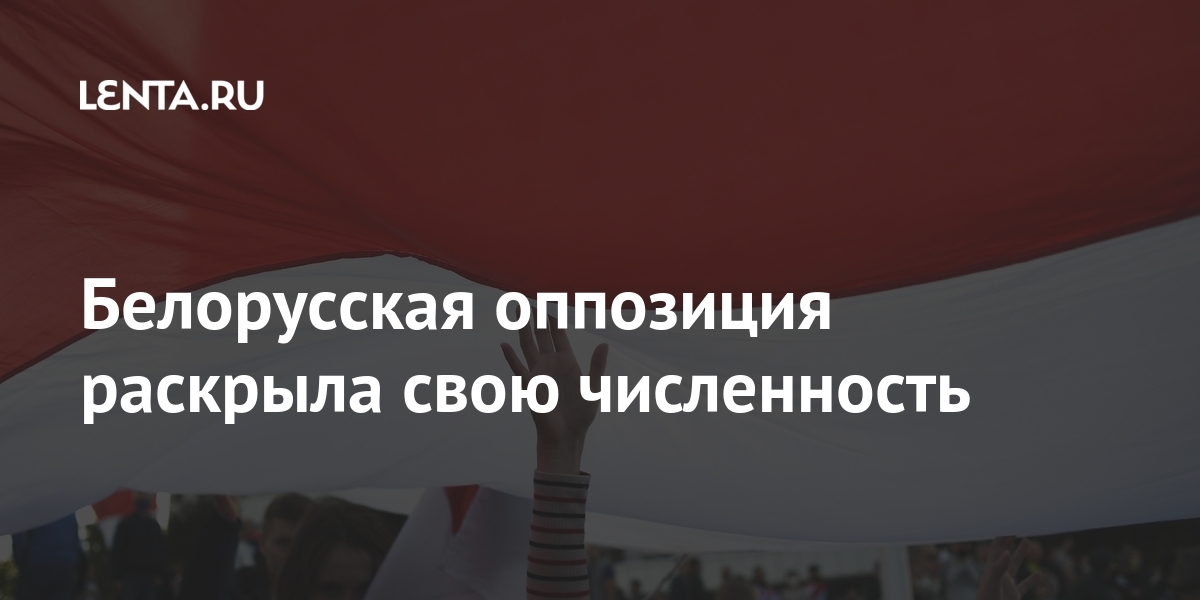 Белорусская оппозиция раскрыла свою численность: Белоруссия: Бывший ...