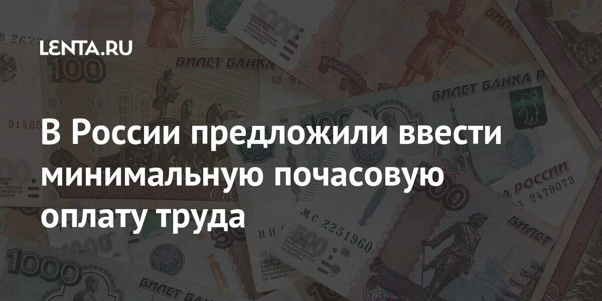 В России предложили ввести минимальную почасовую оплату труда ...
