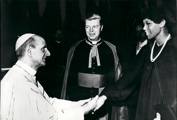 Вильма Рудольф и Папа Римский Павел VI, 1964 год