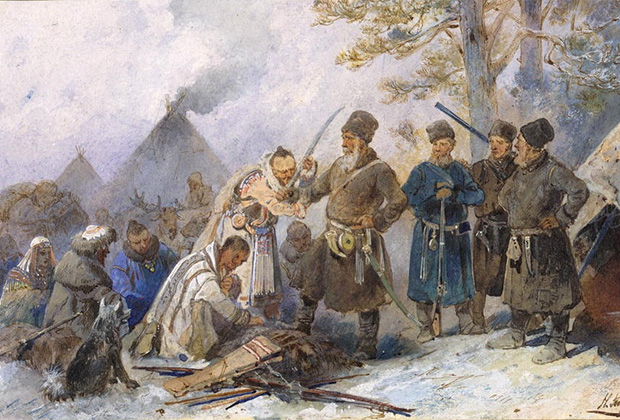 Николай Каразин «Подведение сибирских инородцев под высокую царскую руку», 1891 год