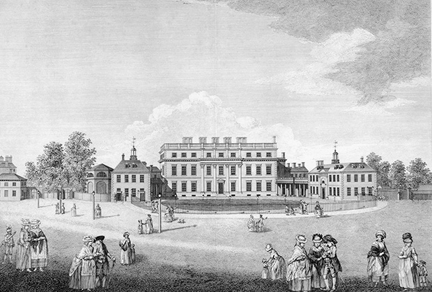 Восточный фасад Букингем-хауса, 1796 год