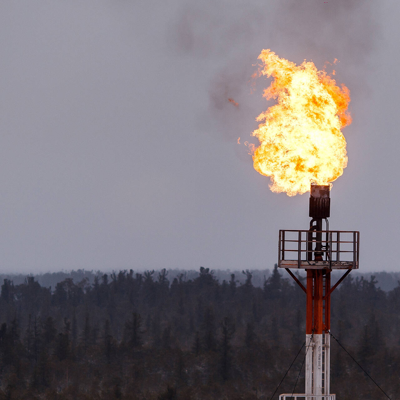 Сжигание нефтяного газа в факелах