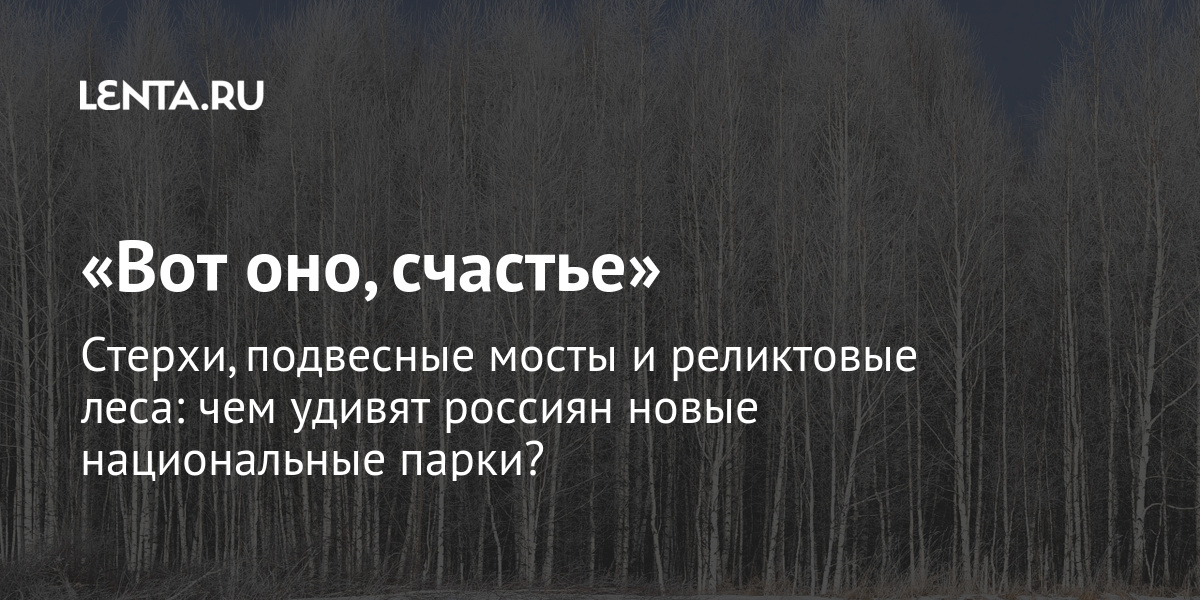 «вот оно, счастье» стерхи, подвесные мосты и реликтовые леса: чем удивят россиян новые национальные парки?