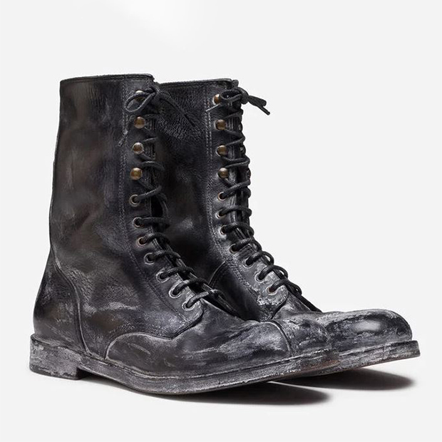 «Состаренные» кожаные ботинки Dolce &amp; Gabbana 