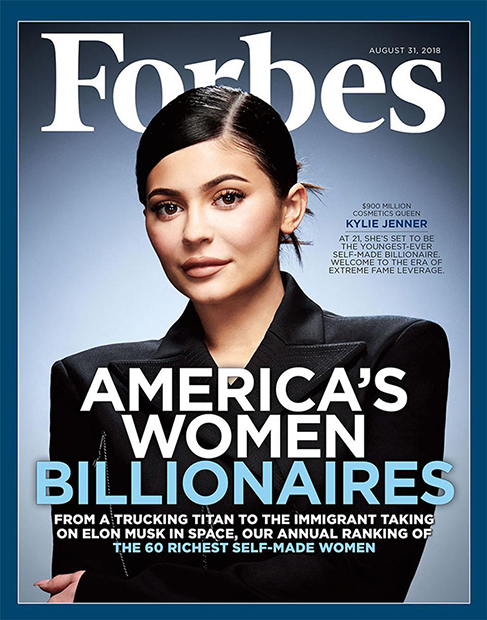 Кайли Дженнер на обложке Forbes как самая молодая в мире миллиардерша