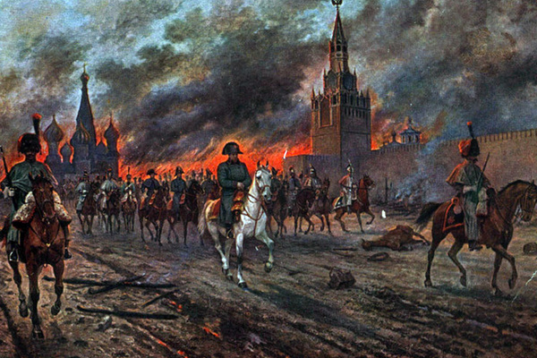 Виктор Мазуровский «Московский пожар. Наполеон покидает Кремль»