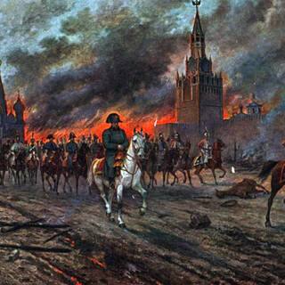 Виктор Мазуровский «Московский пожар. Наполеон покидает Кремль»